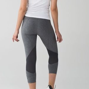 Lululemon Grey Pace Rival Cropped Leggings